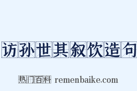 访孙世其叙饮造句是什么意思的图片